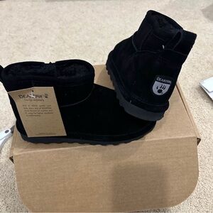 BearPaw Kids Black Suede Boots